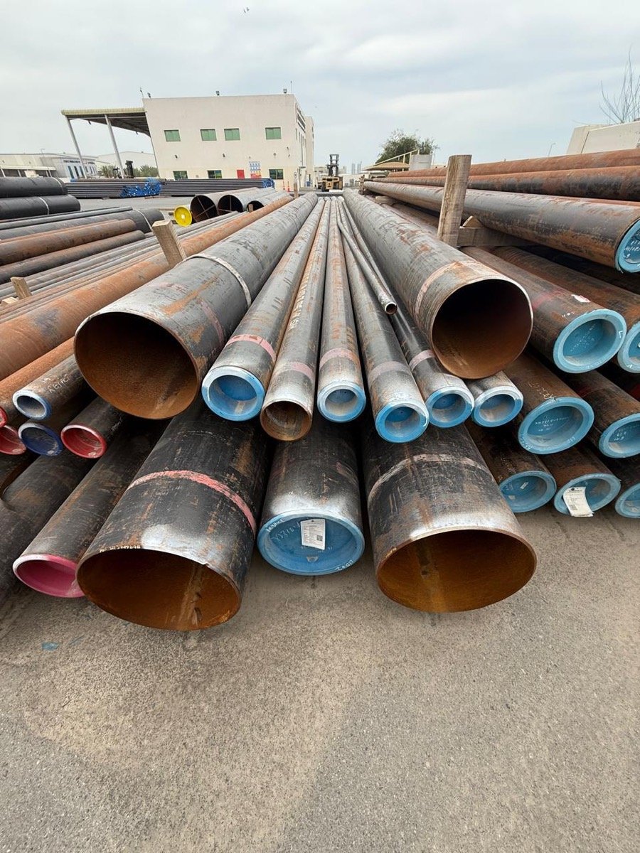 Ferrous steel pipe stock at the Trading Solutions Global yard